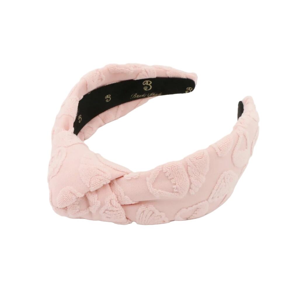 The Sunrise Pink Seashell Terry Cloth Headband